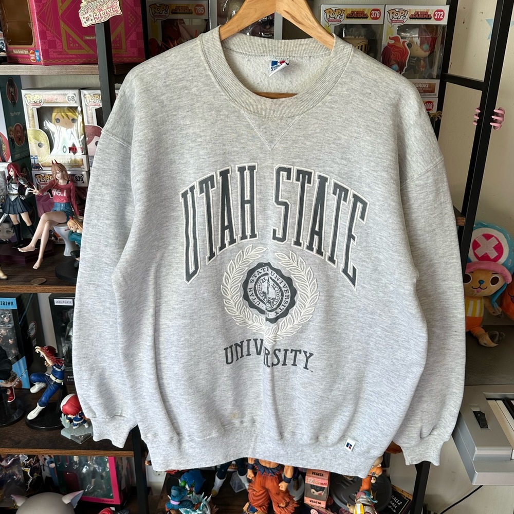Vintage Russell Athletic Utah State Sweatshirt Made USA XL